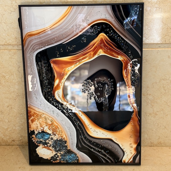 ブラック ゴールド｜模様｜額絵｜ジュエル / black gold pattern｜OBJ7019IB