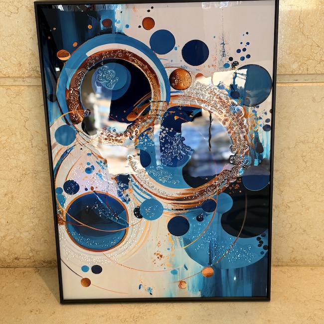 ブラック ゴールド｜模様｜額絵｜ジュエル / black gold pattern｜OBJ7020IB