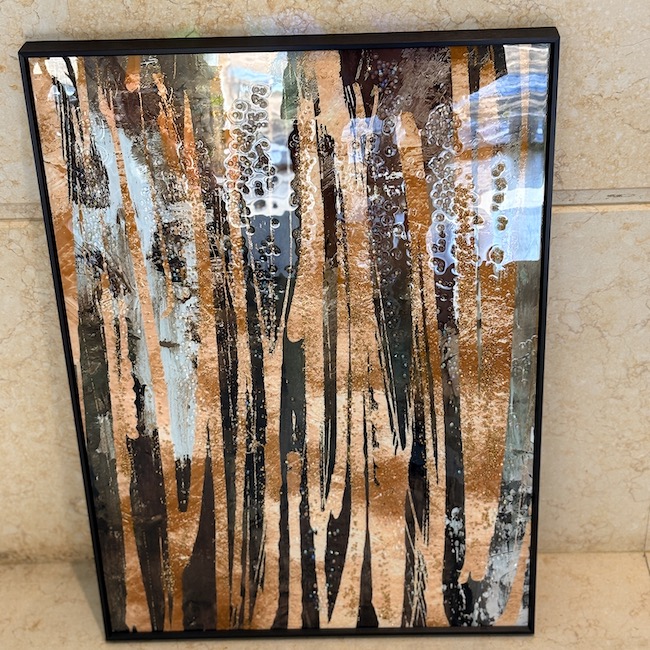 ゴールド ブラック｜ストライプ｜額絵｜ジュエル / gold black stripe｜OBJ7022IB