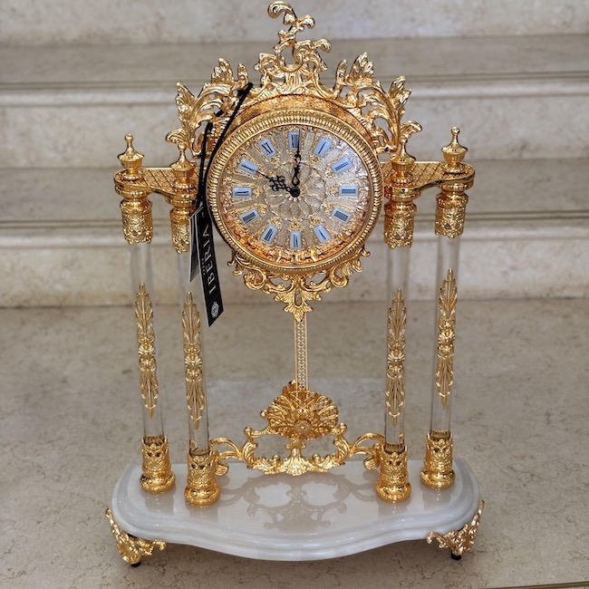 クリスタルホールクロック｜クリア|ゴールド|オブジェ |Crystal|hole |clock|clear|gold|Objet OBJ7049IB