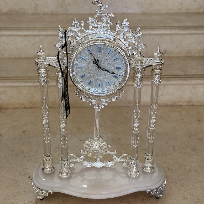 クリスタルホールクロック｜クリア|シルバー|オブジェ |Crystal|hole |clock|clear|silver|Objet OBJ7050IB