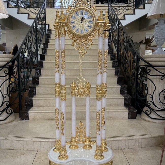 クリスタルホールクロック｜ホワイト|ゴールド|オブジェ |Crystal|hole |clock|white|gold|Objet OBJ7054IB