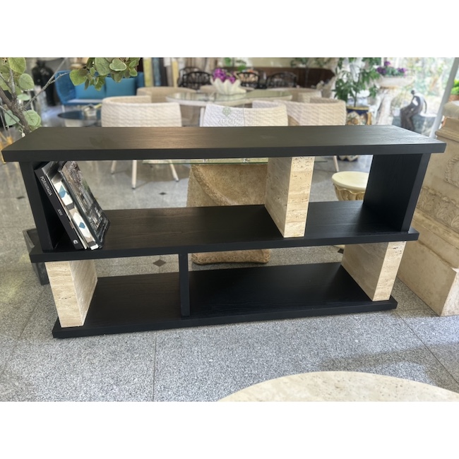 Travertine Book Shelf-トラバーチンブックシェルフ｜大理石｜無垢材｜SRE5042IB