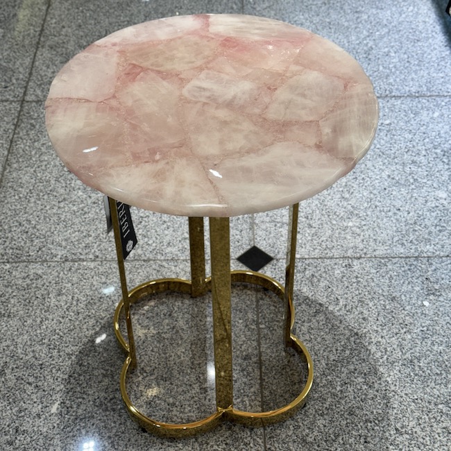 Side Table / サイドテーブル｜ローズクォーツ｜天然石｜TBL31131IB