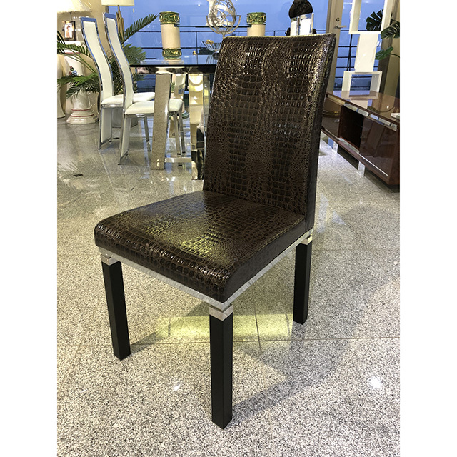【送料無料】クロコダイル ダイニングチェア モダンスタイル ブラック ダイニングチェア コルソナ ブラック塗装 板座 | チェア・椅子