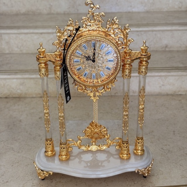 クリスタルホールクロック｜クリア|ゴールド|オブジェ |Crystal|hole |clock|clear|gold|Objet OBJ7049IB