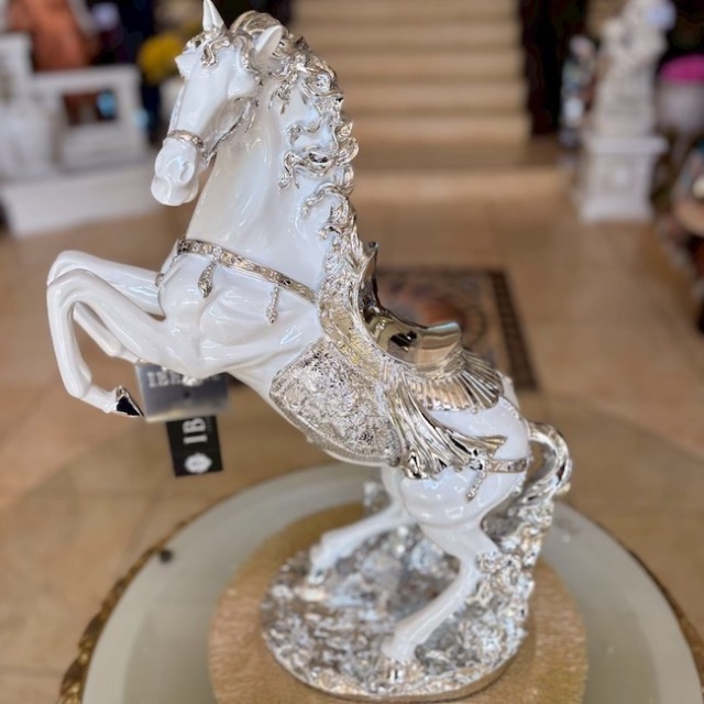 馬｜オブジェ|ホワイト|hoos |objet|シルバー| OBJ7076IB