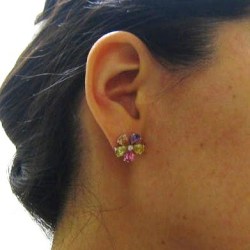 ピアス カラフルフラワーピアス