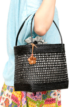 アタ製手提げかごバッグ