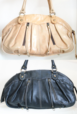 ボストンバッグ（ベージュ/ブラック）