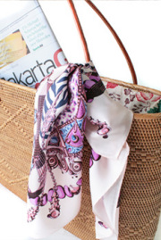 ビンテージ柄　シルクストール全４色