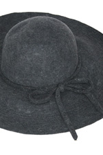 フェルトつば広帽子（グレー）