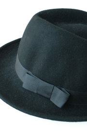 フェルト中折れ帽/ブラック
