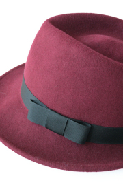 フェルト中折れ帽/レッド