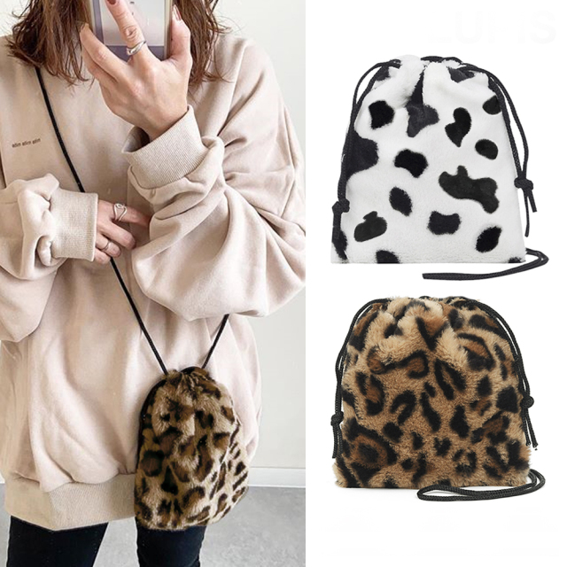 ルピス バッグ レディース 巾着 ミニサイズ ショルダー ポーチ アニマル ファー レオパード ヒョウ柄 牛柄 小さめ ポシェット LUPIS ルピス バッグ レディース 巾着 ミニサイズ ショルダー ポーチ アニマル ファー レオパード ヒョウ柄 牛柄 小さめ ポシェット LUPIS