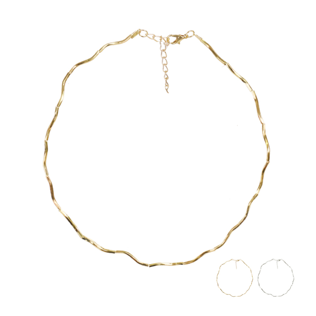 ルピス チョーカー レディース うねうねチョーカー 変形 メタル ウェーブ ゴールド シルバー シンプル 激安 LUPIS ルピス チョーカー レディース うねうねチョーカー 変形 メタル ウェーブ ゴールド シルバー シンプル 激安 LUPIS