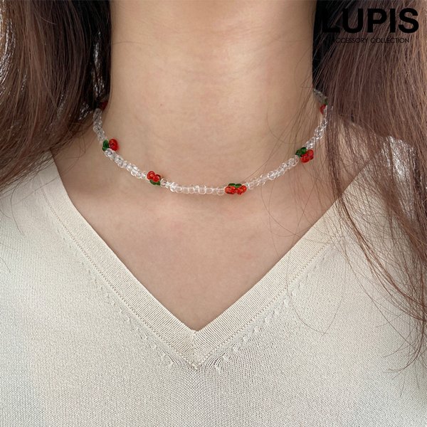 ルピス ネックレス レディース ビーズ さくらんぼ チェリー かわいい ガーリー 春夏 韓国 クリア フルーツ LUPIS ルピス ネックレス レディース ビーズ さくらんぼ チェリー かわいい ガーリー 春夏 韓国 クリア フルーツ LUPIS