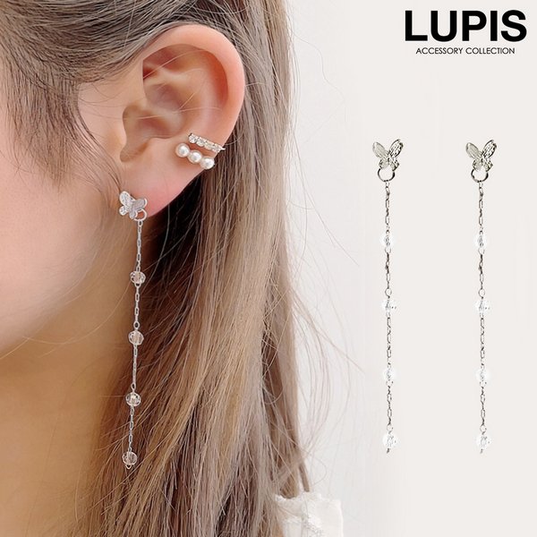 ルピス ピアス レディース バタフライ 蝶々 バックキャッチ チェーン ロング かわいい ガーリー 上品 大人 LUPIS ルピス ピアス レディース バタフライ 蝶々 バックキャッチ チェーン ロング かわいい ガーリー 上品 大人 LUPIS