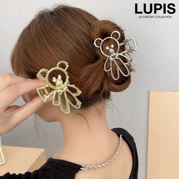 ルピス ヘアクリップ レディース バンスクリップ ヘアアクセサリー くま ベアー アニマル パール かわいい メタル ガーリー 韓国 LUPIS ルピス ヘアクリップ レディース バンスクリップ ヘアアクセサリー くま ベアー アニマル パール かわいい メタル ガーリー 韓国 LUPIS