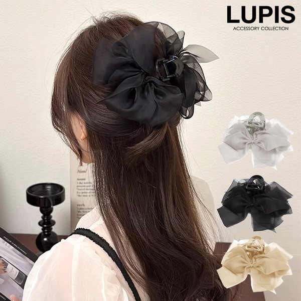 ルピス ヘアアクセサリー ヘアクリップ バンスクリップ リボン エアリー シフォン ガーリー かわいい 上品 大人っぽ 華やか ハレの日 まとめ髪 ルピス ヘアアクセサリー ヘアクリップ バンスクリップ リボン エアリー シフォン ガーリー かわいい 上品 大人っぽ 華やか ハレの日 まとめ髪