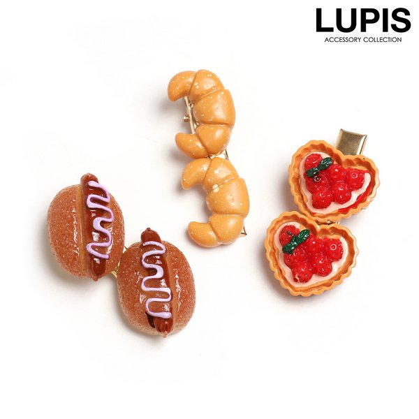 ルピス ヘアアクセサリー ヘアクリップ 食品サンプル かわいい ユニーク フード タルト クロワッサン ホットドッグ ルピス ヘアアクセサリー ヘアクリップ 食品サンプル かわいい ユニーク フード タルト クロワッサン ホットドッグ