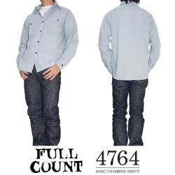 FULLCOUNT �ե륫����� BASIC CHAMBRAY SHIRTS �١����å� �����֥졼����� �ϡ��ɥ����å��� 4764HW -JOE-