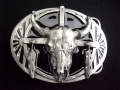 �Хå��롡�ͥ��ƥ���  SKU40D Buffalo Skull/Feathers (Diamond Cut)