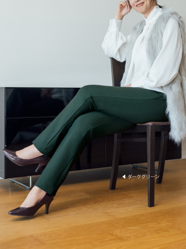 【P2<ピーツー>】ヒートアライヴ裏起毛ストレートパンツ【日本製】