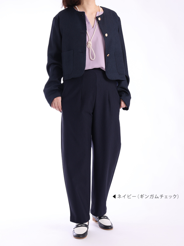 【P2<ピーツー>】裏起毛ソフトカーブパンツ【日本製】