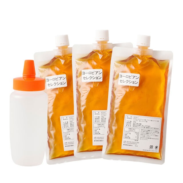 【世界の蜂蜜】訳あり ヨーロピアンブレンド蜂蜜400g×3パック エコパック ※空ポリ容器付き