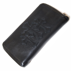 CHROME HEARTS(������ϡ���)��REC F ZIP #2 ������å�/�֥�å��쥶����3�������ѥå�������