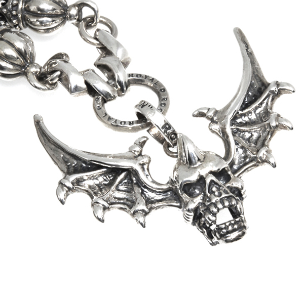 ROCK'N ROYAL(ロックンロイヤル)NECKLACEw/WINGED SKULLネックレスSRRP185【新作】 KINGS ROAD