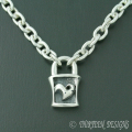THIRTEEN DESIGNS(�����ƥ�����ǥ�����)   LARGE SHAPED LOCK HEART NECKLACE TL��LN-1L��