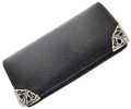 CHROME HEARTS(������ϡ���)  ���󥰥�ե�����ɥ�����å�w/���åץ����֥�å��إӡ��쥶����SINGLE FOLD������