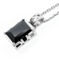 DUB collection(���֥��쥯�����)��Side emblem stone rectangle Necklace/�֥�å�CZ���ڥ����ȡڥ��������ա�DUB��-205-1