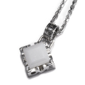 DUB collection(���֥��쥯�����)��Side emblem stone rectangle Necklace/MK(�ߥ륭��)���ڥ����ȡڿ��̸����DUB��-206-3