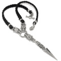 TRAVIS WALKER(�ȥ�����������)��Dagger w/3 Gargoyles w/Braided Leather Necklace  NCS001