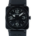 �٥��������BELL��ROSS��BR03-92CFB-R��42mm��PVD���֥�å�����ư��������