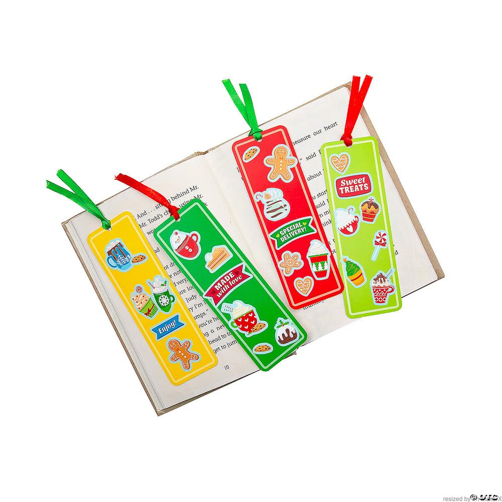 [12個組]【子どもイースター工作キット03】クリスマス スイーツ ブックマーク ステッカーシーン