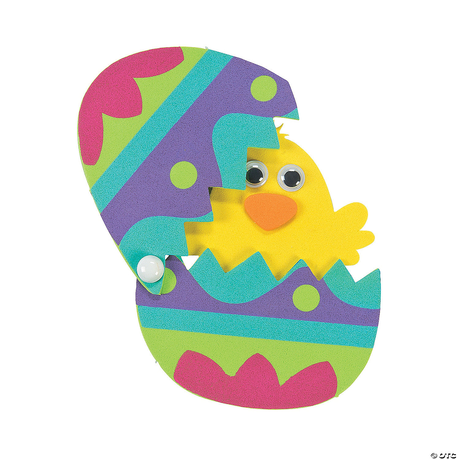 [12個組]【子どもイースター工作キット E-08】イースター ハッチングチック マグネットキット