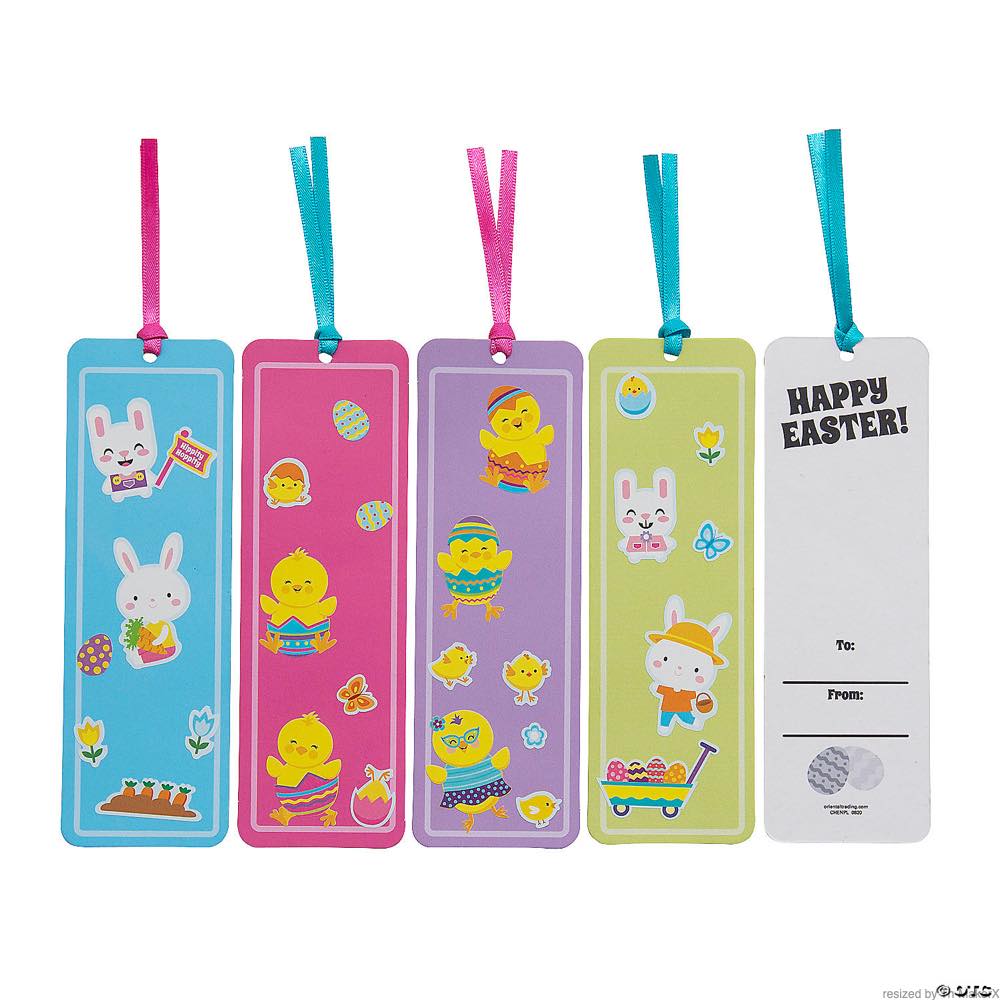 [12個組]【子どもイースター工作キット E-02】イースター ブックマーク ステッカーシーン