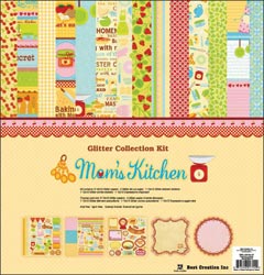�ڥ�����åץ֥å��󥰥ڡ������å�12�������12x12 best creation glitter collection kit - mom's kitchen�ʥޥॺ���å����