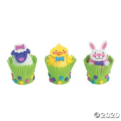 [12個組]【子どもイースター工作キット E-24】 フォーム エッグデコレーションクラフトキット