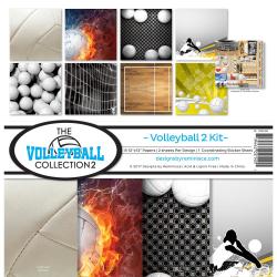 【スクラップブッキング ページキット 12インチ】12x12 reminisce - volleyball【2】 collection kit（バレーボール【2】 TVOC-201）