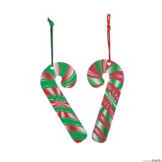 [24個組]【子どもクリスマス工作22】マジックカラースクラッチ キャンディケイン オーナメント