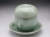 青磁（鶴紋）“受皿付”　１人用蓋付茶器