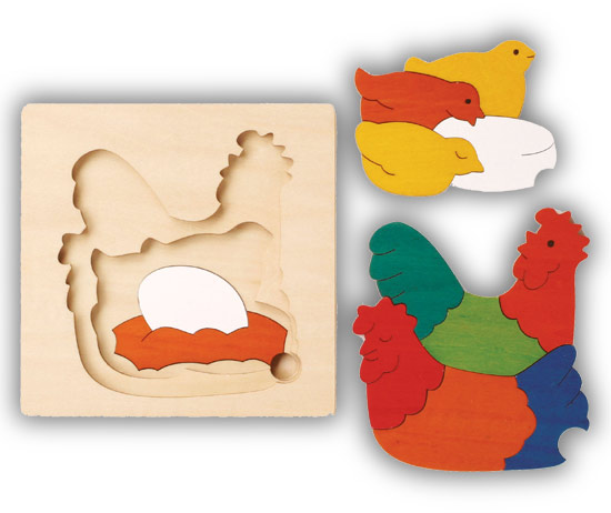 グローアップパズル・にわとり