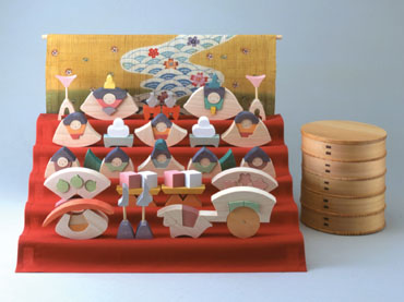 小黒三郎　楕円びな五段飾り（特製垂幕・桜）【10％OFF】【送料当店負担】【在庫有】