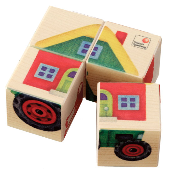 六面体パズル・4pcs・農場