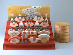 小黒三郎　楕円びな五段飾り（特製垂幕・桜）【10％OFF】【送料当店負担】【在庫有】